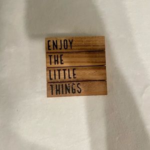 Wooden "Enjoy The Little Things" Mini Wall Decor